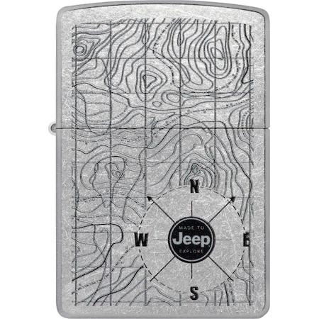Zippo 2024 Zippo Jeep, Topo Map, Street Chrome ZIP-48765